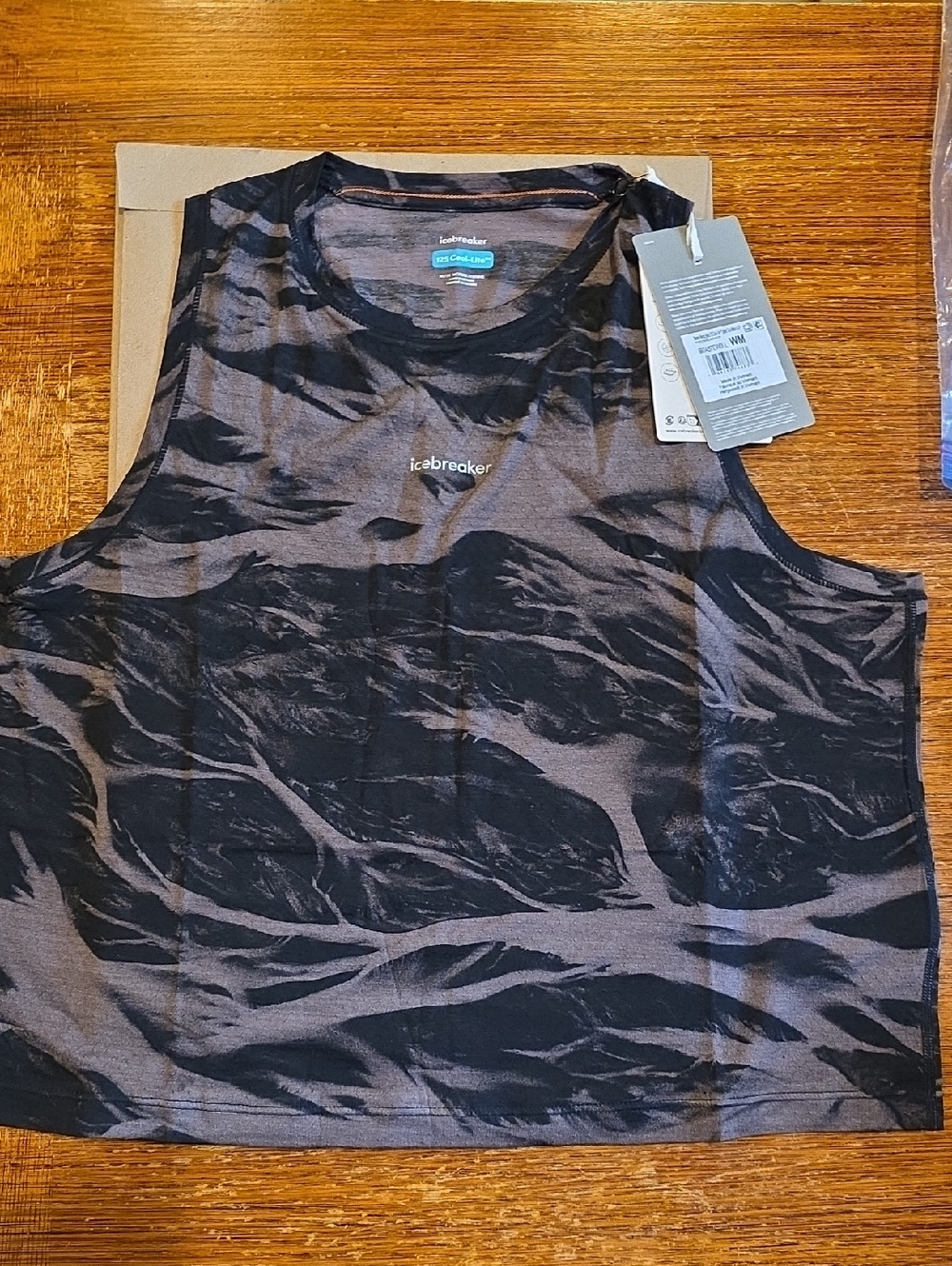 Icebreaker Womens Cool LITE 125 Camouflage-Print Tank Top